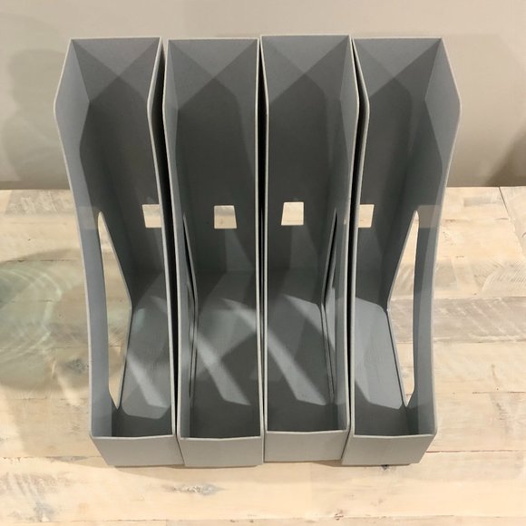 4 Gray Magazine/Paper/Book Holders - Picture 1 of 3
